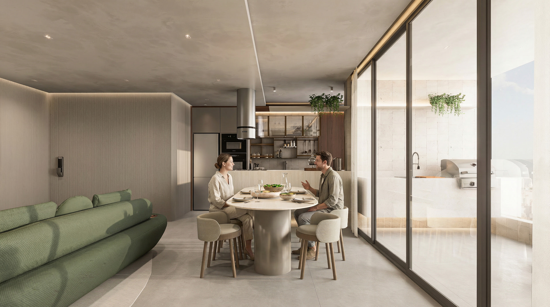 Sala de jantar integrada à varanda — Epic Residence